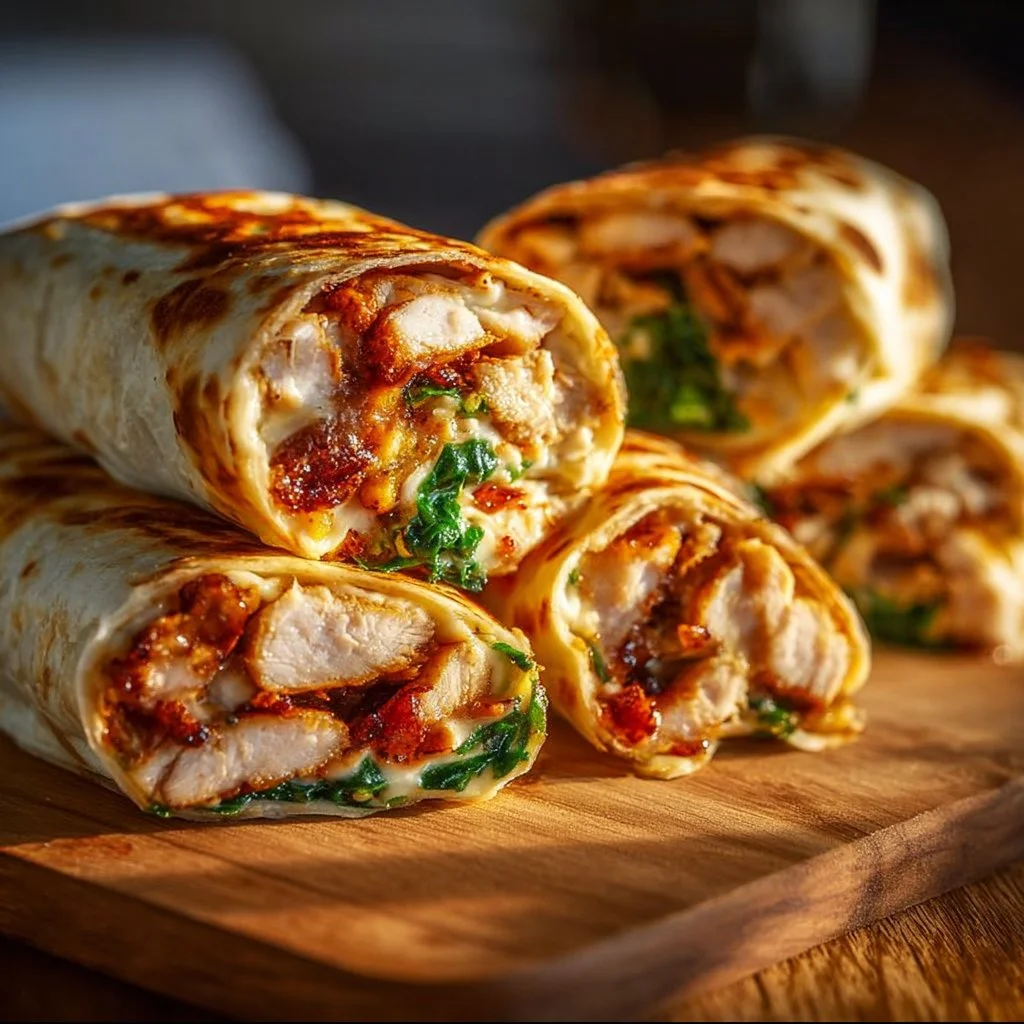 Air Fryer Chicken & Mozzarella Wraps