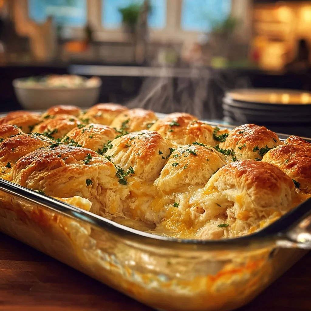 Cheesy Chicken Crescent Bake