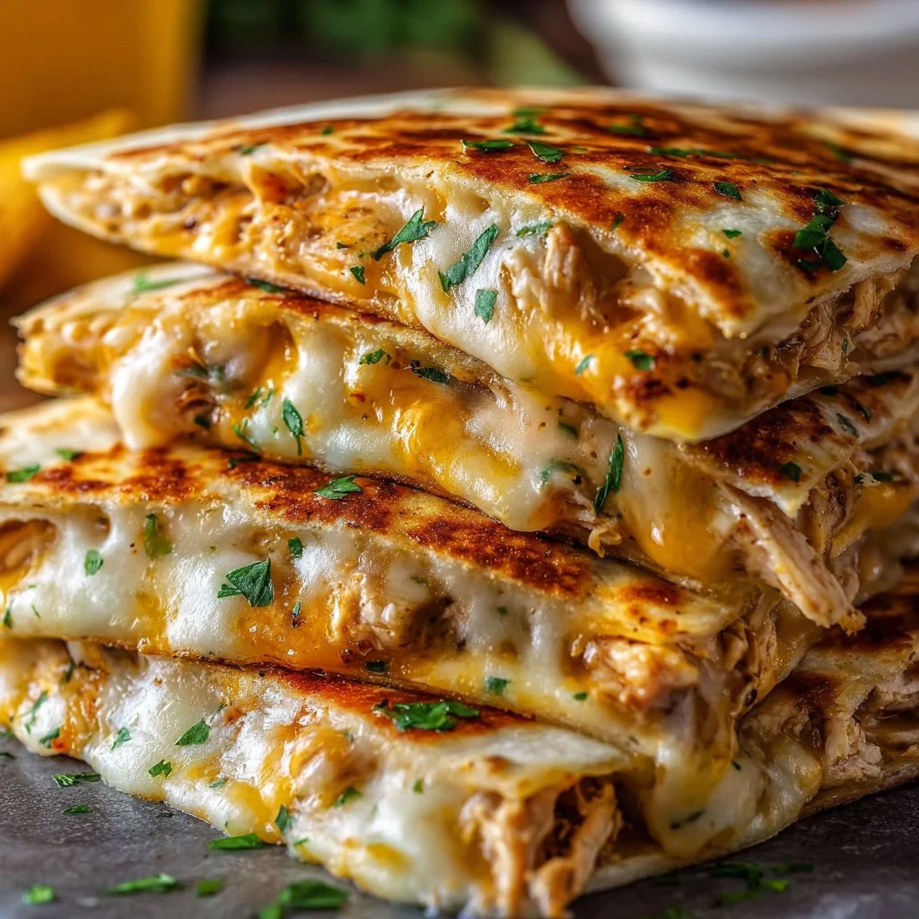 Cheesy Garlic Chicken Wraps