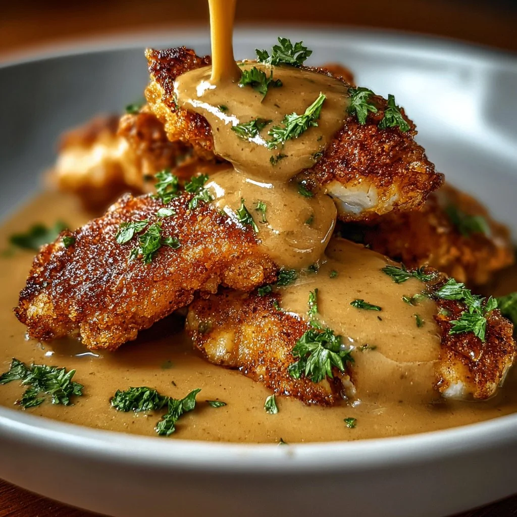 Crispy Parmesan Chicken with a Rich Garlic Sauce – Easy Dinner Idea