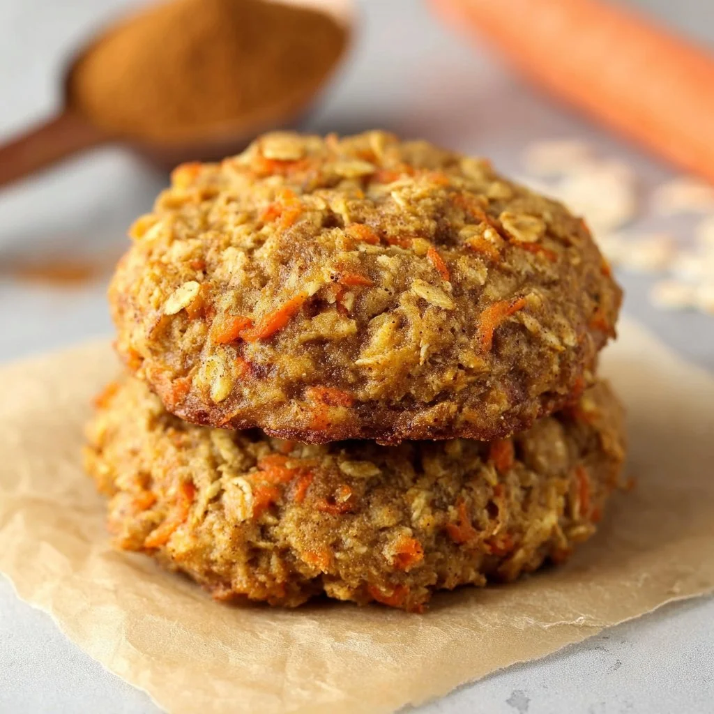 Healthy Carrot Cake Oatmeal Cookies