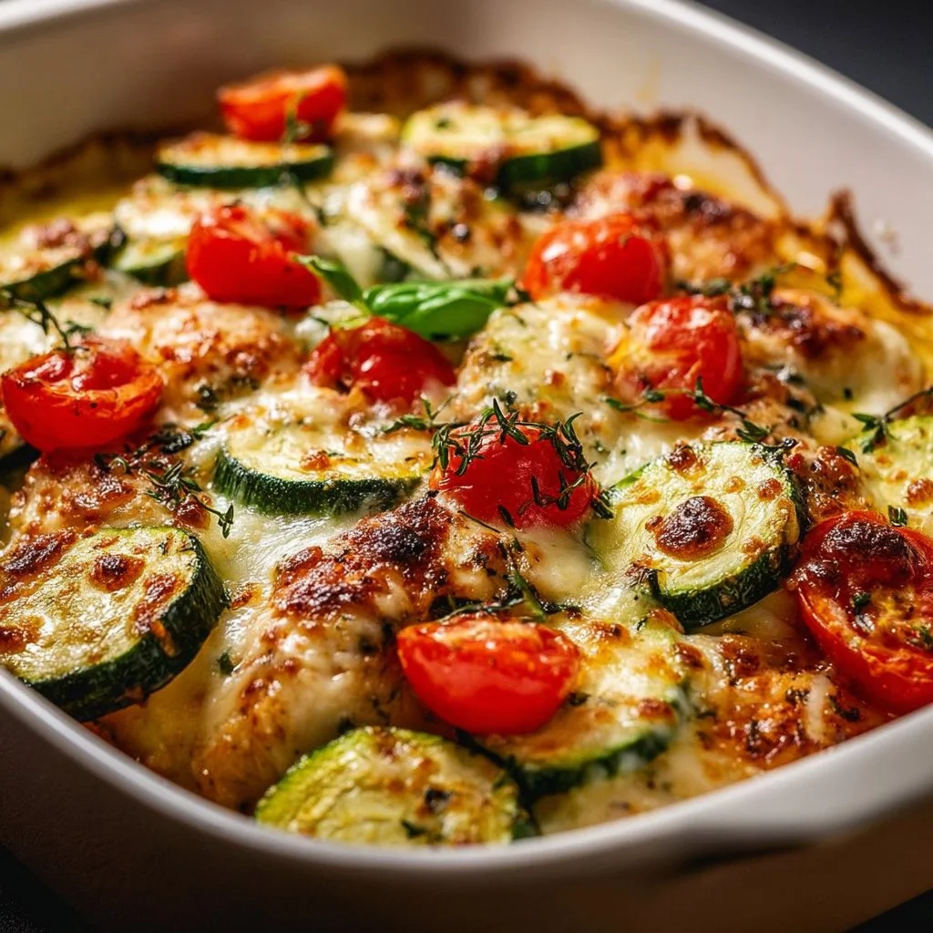 Mediterranean Chicken Zucchini Bake – Healthy, Flavor-Packed Dinner Idea!