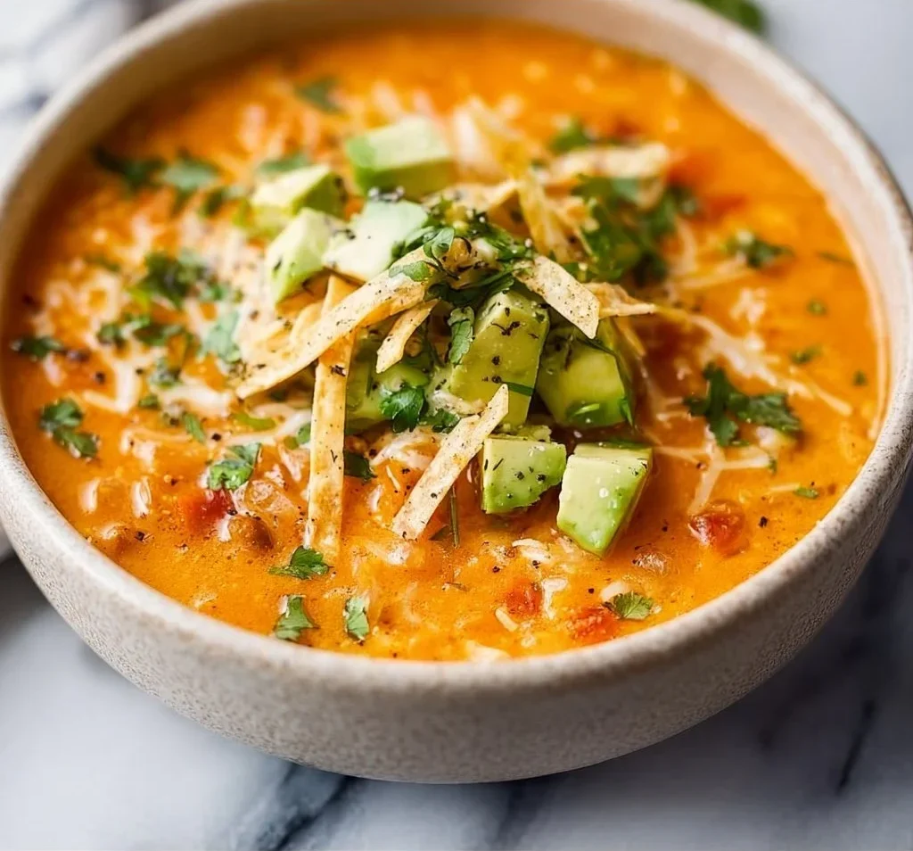 Delicious white chicken chili served in a bowl with toppings