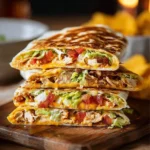 Chicken Bacon Ranch Crunchwrap with chicken, bacon, and ranch dressing