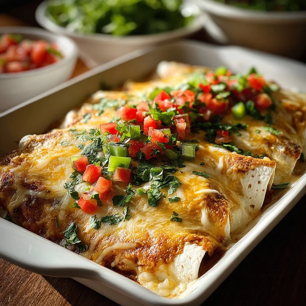 Creamy White Chicken Enchiladas