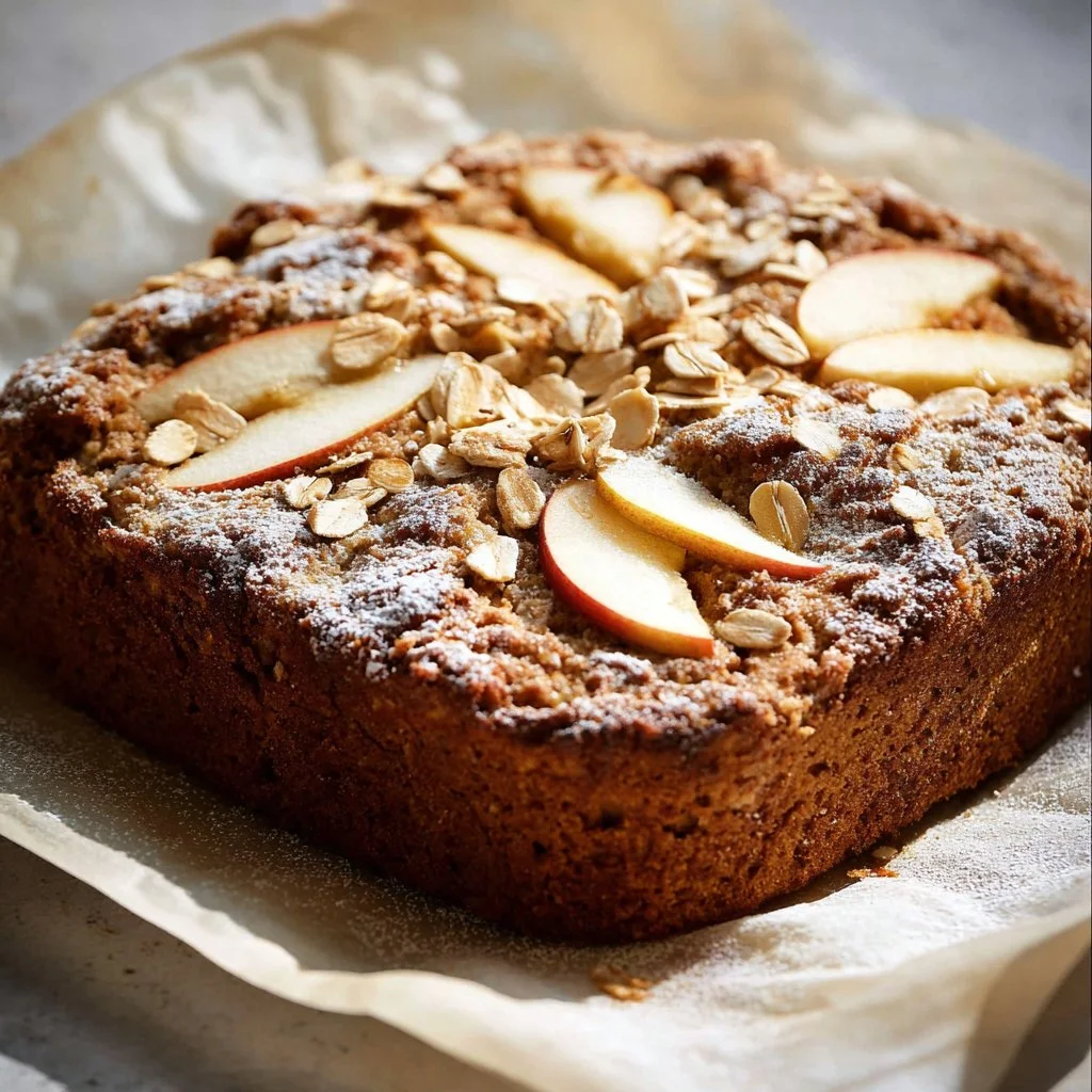 Healthy Breakfast Oatmeal Apple Cake