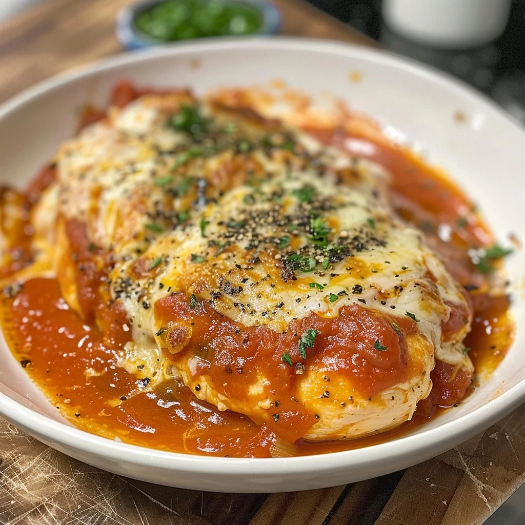 Creamy Crockpot Chicken Parmesan