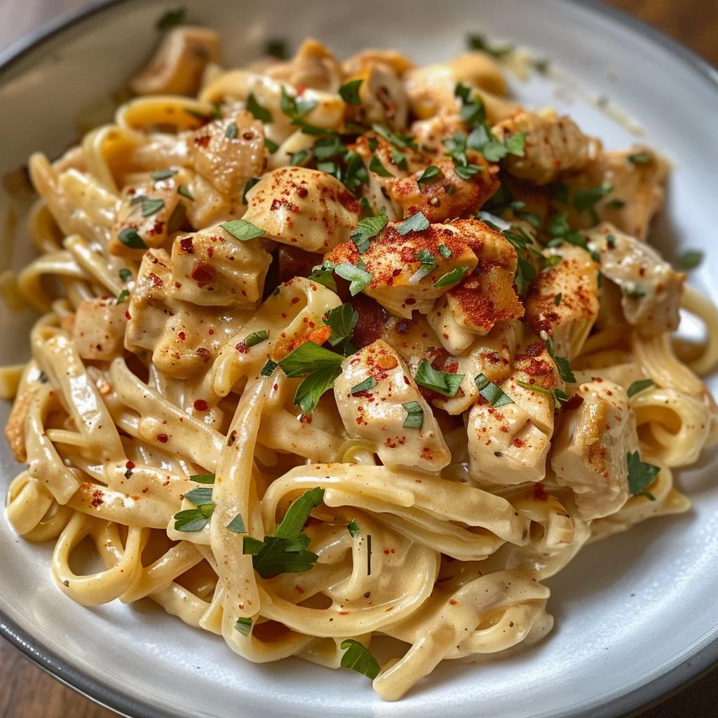 Creamy Spicy Cajun Chicken Alfredo Pasta
