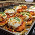 Delicious Parmesan Chicken Sliders served on a platter