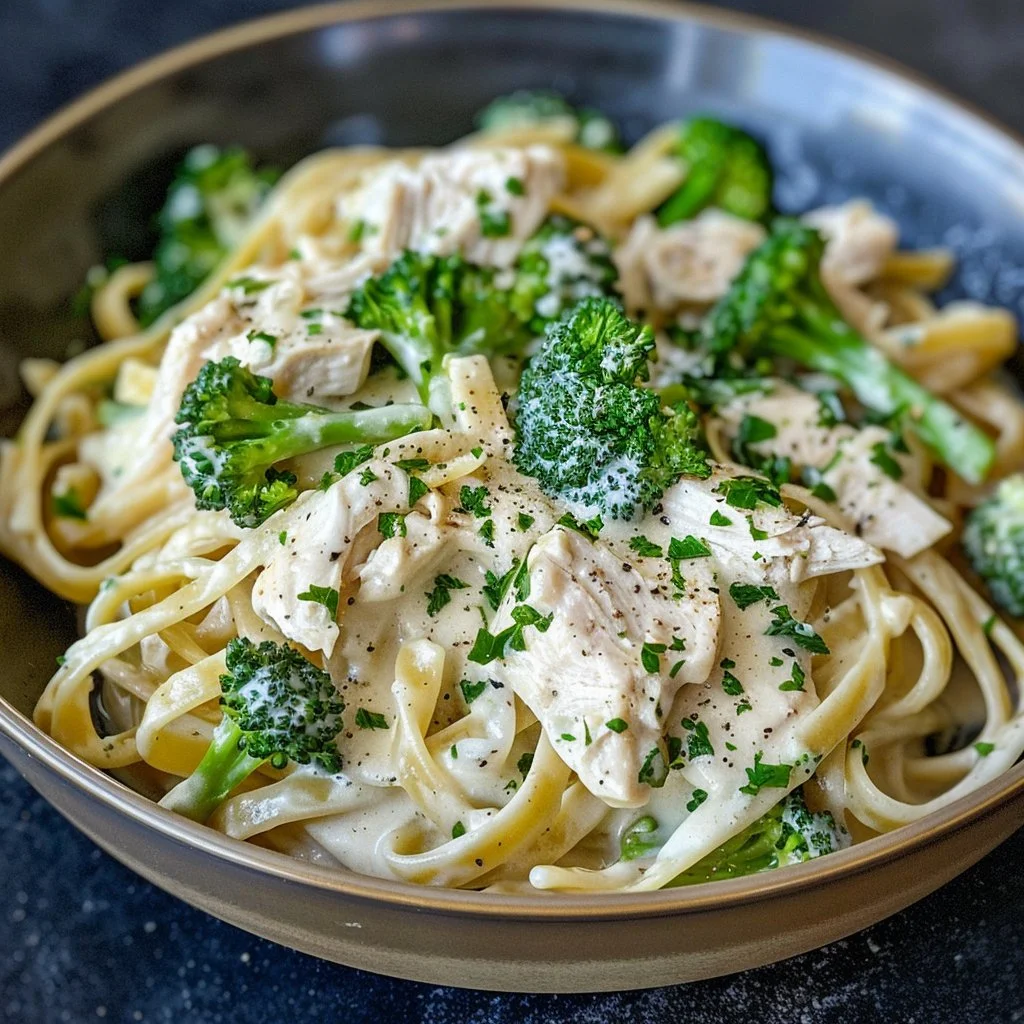 Slow Cooker Chicken Alfredo with Broccoli